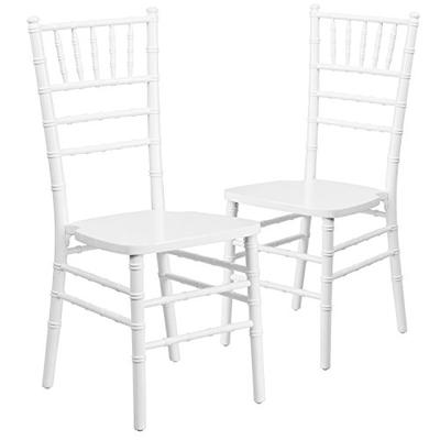 Flash Furniture 2 Pk. HERCULES Series White Wood Chiavari Chair