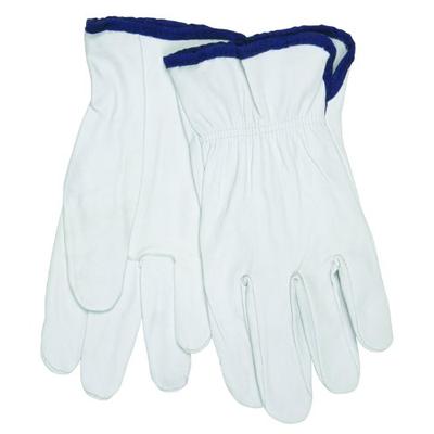 MCR Safety 3601XL Premium Grain Goatskin Driver Gloves w Straight Thumb, White, XL (1 Pair), 1-Pair