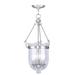 Livex Lighting 5064-91 Jefferson 3-Light Hanging Lantern, Brushed Nickel