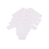 Leveret 4 Pack Long Sleeve Bodysuit 100% Cotton White 12-18 Months screenshot. Infant Bodysuits directory of Clothes.