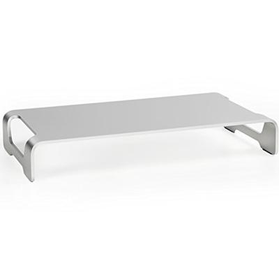 VIVO Silver Aluminum 16" Wide Monitor Riser Ergonomic Desktop Stand Modern Tabletop Organizer (STAND