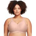 Glamorise Women's Full Figure MagicLift Seamless Wirefree Sports Bra #1006 Full Cup Full Coverage Bra, Beige (Cafe 211), 40G (Manufacturer Size:40G)