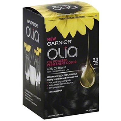 Garnier Olia Oil Powered Permanent Color 2.0 Soft Black 1 Each (Pack of 2)