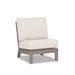 Sunset West Laguna Armless Outdoor Chair w/ Cushion in Gray | 38 H x 35 W x 29 D in | Wayfair SW3501-AC-FLAX-STKIT