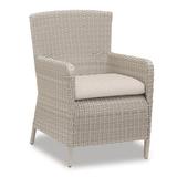 Sunset West Manhattan Patio Dining Armchair w/ Cushion in Gray | 36.5 H x 23 W x 27 D in | Wayfair SW3301-1-LCAN-STKIT