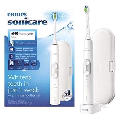 Philips Sonicare ProtectiveClean 6100 Whitening Rechargeable electric toothbrush with pressure senso