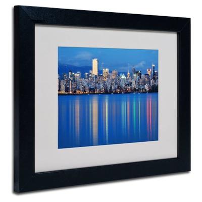 Vancouver City by Pierre Leclerc Canvas Wall Artwork, Black Frame, 11 by 14-Inch