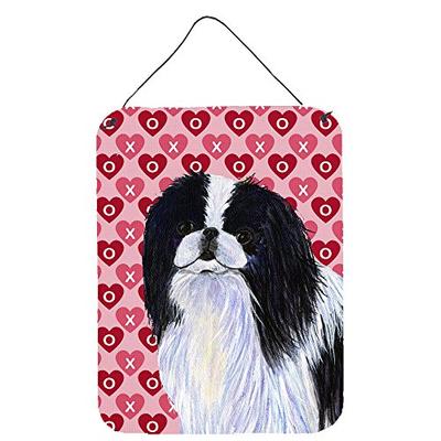 Caroline's Treasures SS4467DS1216 Japanese Chin Hearts Love and Valentine's Day Wall or Door Hanging