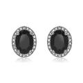 Carissima Gold 9ct White Gold Diamond and Sapphire Cluster Stud Earrings