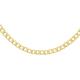 CARISSIMA Gold Unisex 9 ct Yellow Gold Hollow 5 mm Diamond Cut Curb Chain Necklace of Length 51 cm/20 Inch