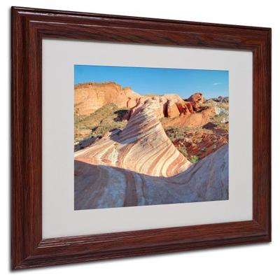 Valley of Fire Wave by Pierre Leclerc Canvas Wall Artwork, Wood Frame, 11 by 14-Inch