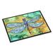 Caroline's Treasures 8967JMAT Abstract Dragonfly Indoor or Outdoor Mat 24x36, 24H X 36W, Multicolor