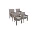 4 Florence Dining Chairs w/ Arms in Grey - TK Classics Florence-Tkc297B-Dc-2X-C-Grey