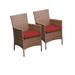 2 Laguna Dining Chairs w/ Arms in Terracotta - TK Classics Tkc093B-Dc-Terracotta