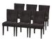 6 Venice Armless Dining Chairs in Chestnut Brown - TK Classics Tkc094B-Adc-3X