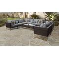 Amalfi 10 Piece Outdoor Wicker Patio Furniture Set 10a in Grey - TK Classics Amalfi-10A-Gld-Grey