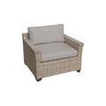 Monterey 4 Piece Outdoor Wicker Patio Furniture Set 04a in Tangerine - TK Classics Monterey-04A-Tangerine