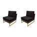 Amalfi Armless Sofa 2 Per Box in Black - TK Classics Tkc049B-As-Db-Gld-Black