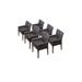 6 Napa Dining Chairs w/ Arms in Black - TK Classics Tkc097B-Dc-3X-C-Black