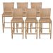 6 Laguna Barstools w/ Back in Caramel - TK Classics Tkc203B-Bs-3X