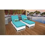 Miami Chaise Set of 2 Outdoor Wicker Patio Furniture in Aruba - TK Classics Miami-2X-Aruba