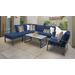 Lexington 7 Piece Outdoor Aluminum Patio Furniture Set 07f in Navy - TK Classics Lexington-07F-Navy