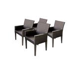 4 Belle Dining Chairs w/ Arms in Espresso - TK Classics Belle-Tkc097B-Dc-2X