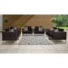 Amalfi 6 Piece Outdoor Wicker Patio Furniture Set 06w in Black - TK Classics Amalfi-06W-Gld-Black