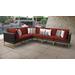 Amalfi 6 Piece Outdoor Wicker Patio Furniture Set 06v in Terracotta - TK Classics Amalfi-06V-Gld-Terracotta