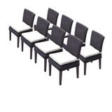 8 Venice Armless Dining Chairs in Sail White - TK Classics Tkc094B-Adc-4X-C-White