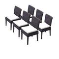 6 Venice Armless Dining Chairs in Sail White - TK Classics Tkc094B-Adc-3X-C-White