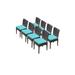 8 Barbados Armless Dining Chairs in Aruba - TK Classics Barbados-Tkc090B-Adc-4X-C-Aruba