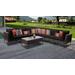 Amalfi 8 Piece Outdoor Wicker Patio Furniture Set 08a in Black - TK Classics Amalfi-08A-Brn-Black