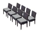 8 Venice Armless Dining Chairs in Grey - TK Classics Tkc094B-Adc-4X-C-Grey