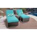 Barbados Chaise Set of 2 Outdoor Wicker Patio Furniture w/ Side Table in Aruba - TK Classics Barbados-2X-St-Aruba