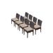 8 Barbados Armless Dining Chairs in Wheat - TK Classics Barbados-Tkc090B-Adc-4X-C-Wheat