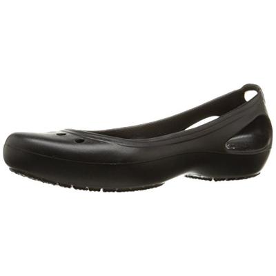 crocs Women's Kadee Ballet Flat,Black/Black,11 M US