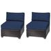 Barbados Armless Sofa 2 Per Box in Navy - TK Classics Tkc020B-As-Db-Navy