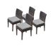 4 Napa Armless Dining Chairs in Grey - TK Classics Tkc090B-Adc-2X-C-Grey