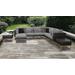 Amalfi 9 Piece Outdoor Wicker Patio Furniture Set 9b in Grey - TK Classics Amalfi-09B-Gld-Grey