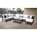 Lexington 9 Piece Outdoor Aluminum Patio Furniture Set 09d in White - TK Classics Lexington-09D-White