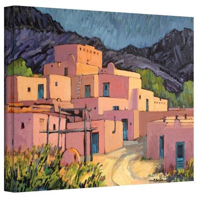 ArtWall Taos Pueblo Gallery Wrapped Canvas Art by Rick Kersten, 36 by 48-Inch