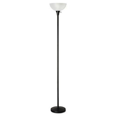 Alera ALELMPF72B Floor Lamp, 71" High, Translucent Plastic Shade, Black