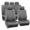 FH Group PU002SOLIDGRAY115 Gray Faux Leather Split Bench Auto Seat Cover (Full Set Airbags Compatibl