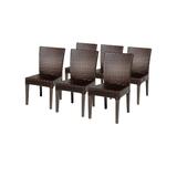 6 Barbados Armless Dining Chairs in Espresso - TK Classics Barbados-Tkc090B-Adc-3X