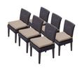 6 Venice Armless Dining Chairs in Wheat - TK Classics Tkc094B-Adc-3X-C-Wheat