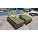 Laguna Chaise Set of 2 Outdoor Wicker Patio Furniture in Cilantro - TK Classics Laguna-2X-Cilantro