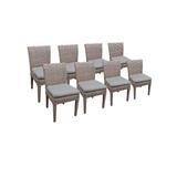 8 Monterey Armless Dining Chairs in Grey - TK Classics Monterey-Tkc290B-Adc-4X-C