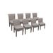 8 Monterey Armless Dining Chairs in Grey - TK Classics Monterey-Tkc290B-Adc-4X-C