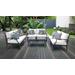 Lexington 7 Piece Outdoor Aluminum Patio Furniture Set 07e in White - TK Classics Lexington-07E-White